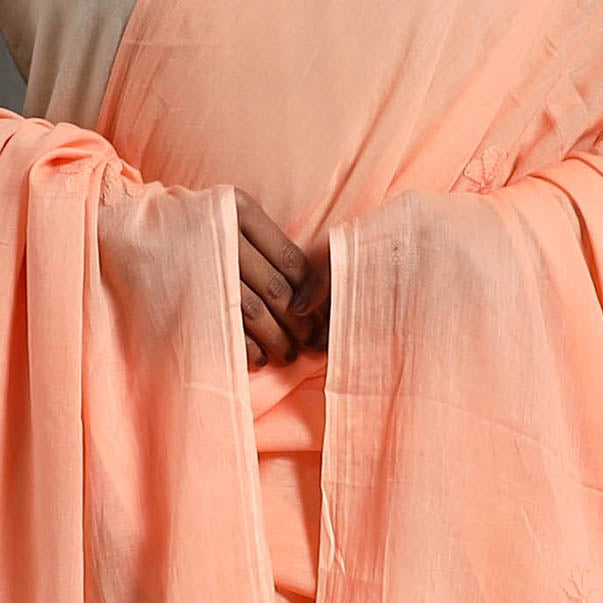  Lucknow Chikankari Hand Embroidery Cotton Dupatta 30 