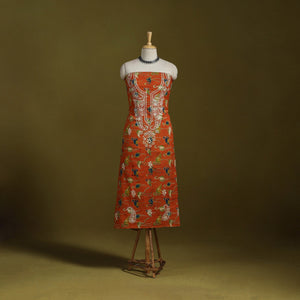 Lucknowi chikankari work kalamkari unstitched kurta