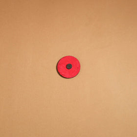 Orange - madhubani handpainted wooden fridge magnet 31