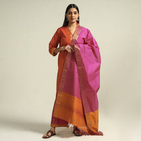 Buy Mangalagiri Handloom Cotton Kurta with Palazzo & Dupatta Set Online at iTokri.com