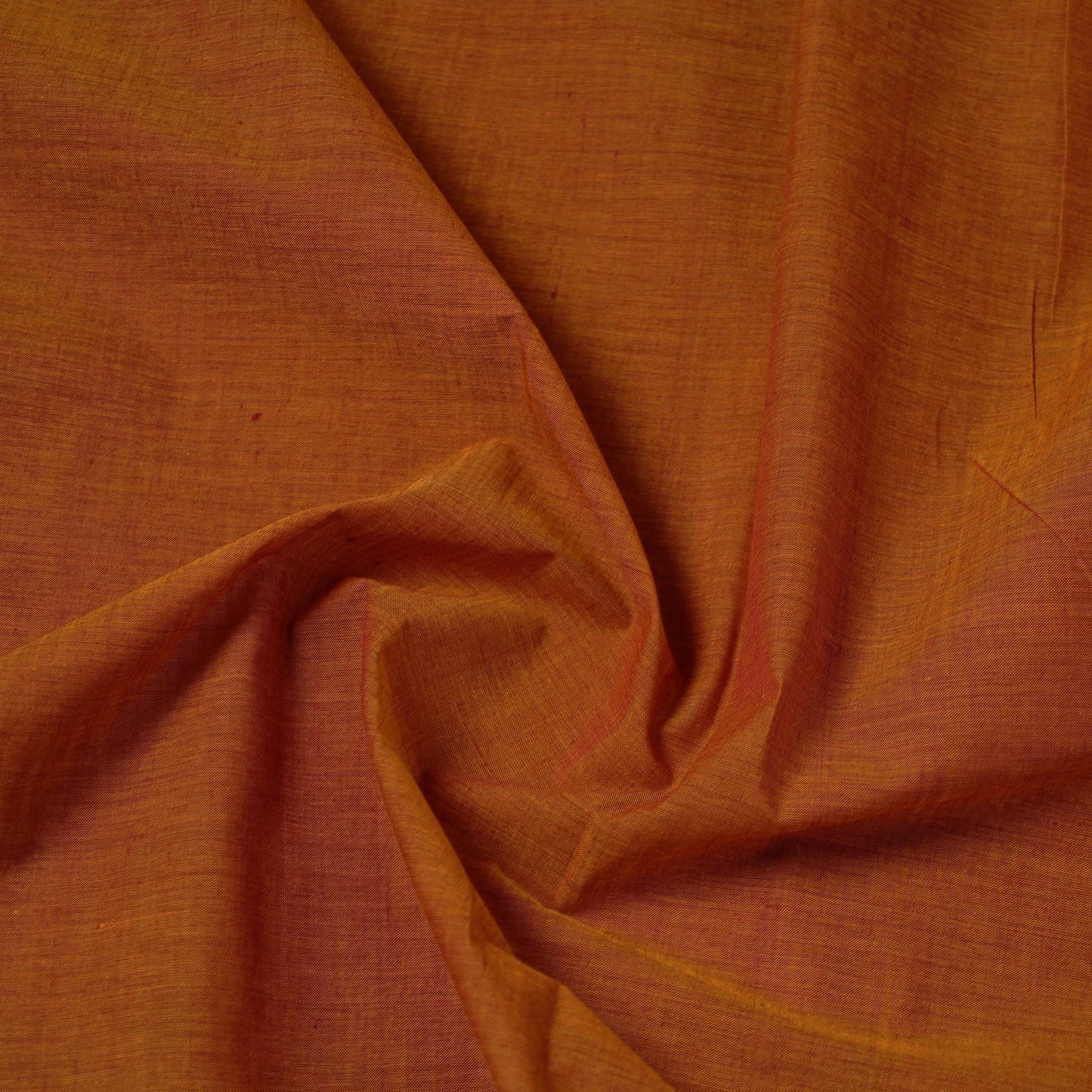 Orange Mangalagiri Cotton Fabric with Zari Border 