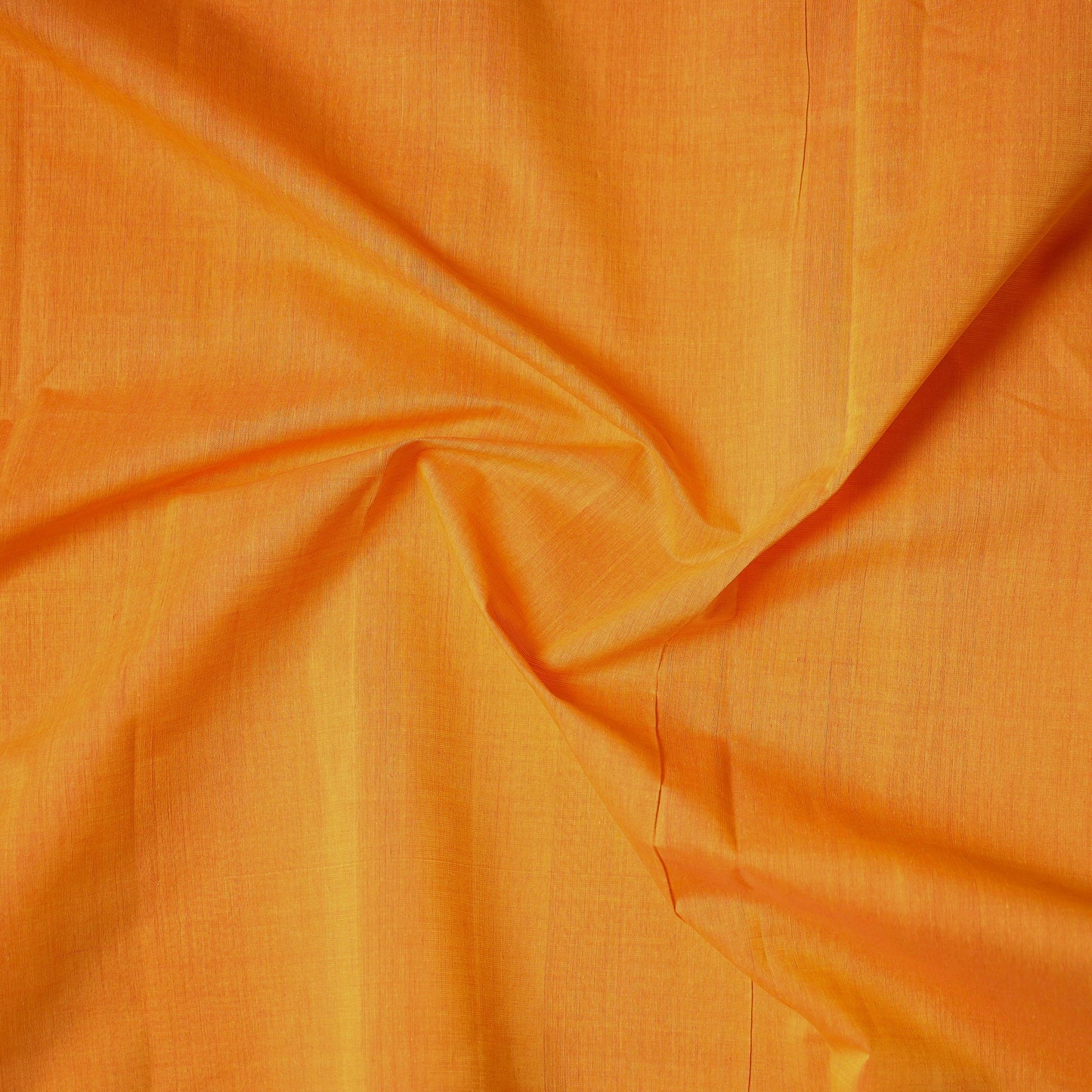 Orange Mangalagiri Cotton Fabric with Zari Border 