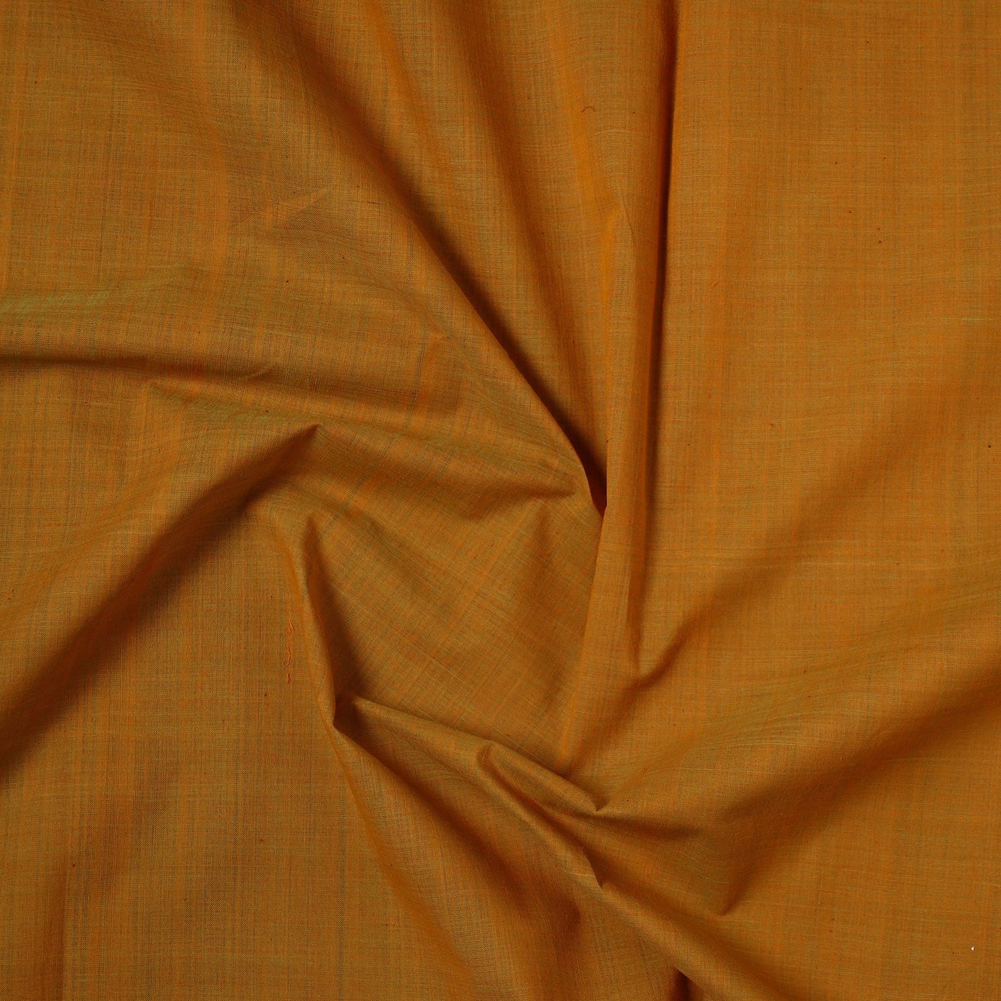 Orange Mangalagiri Cotton Fabric with Zari Border 
