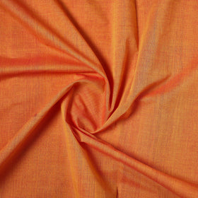 Orange Mangalagiri Cotton Fabric with Zari Border 