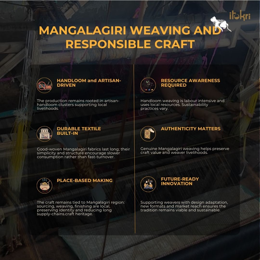 Orange - mangalagiri handloom cotton zari border precut