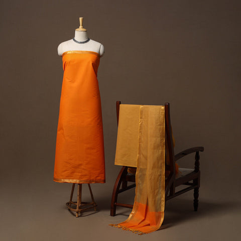 Mangalagiri natural dyed 3pc unstitched dress material 18