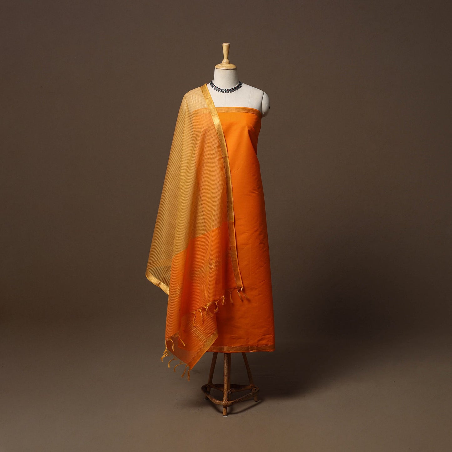 Mangalagiri natural dyed 3pc unstitched dress material 18