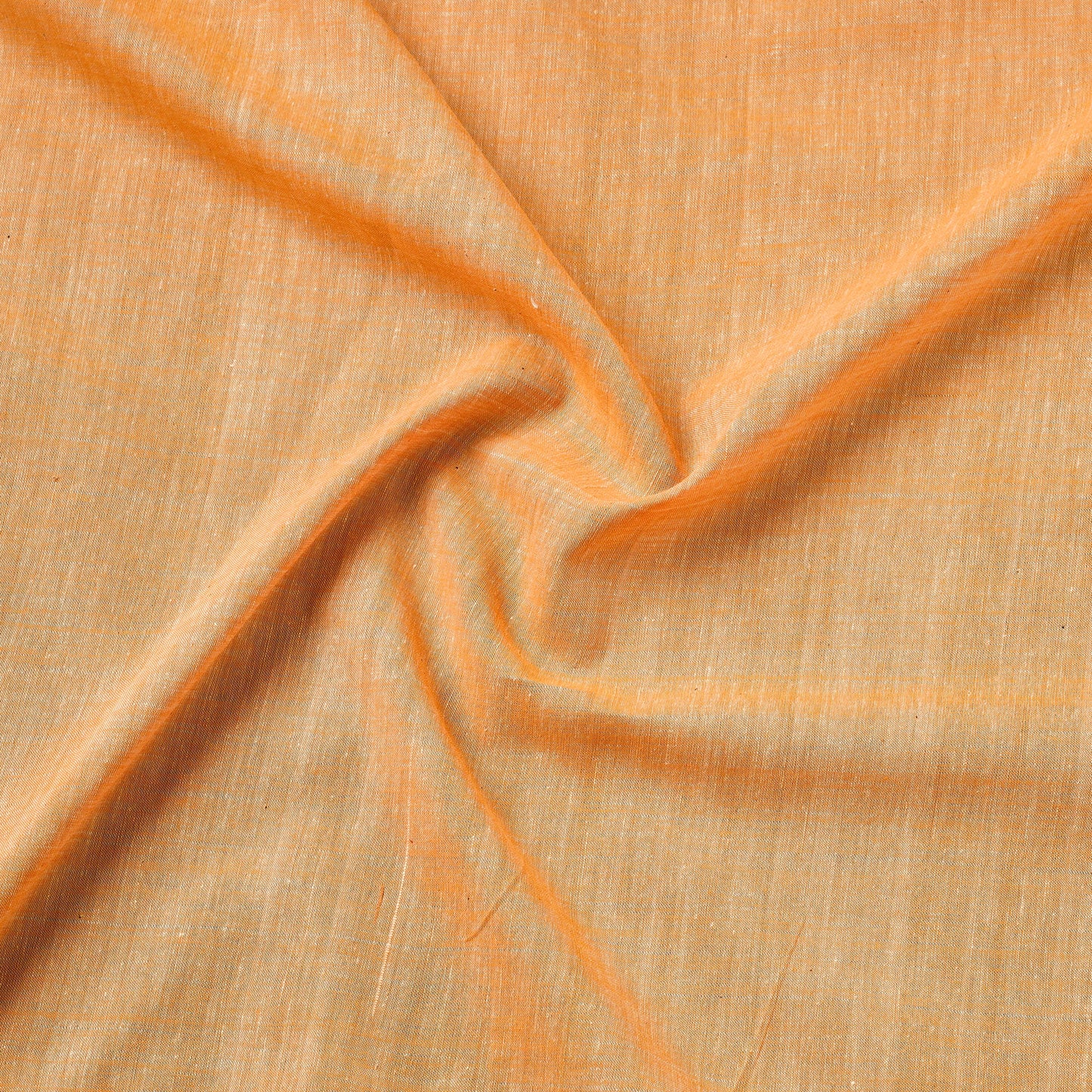  Orange Mangalagiri Plain Handloom Cotton Fabric 