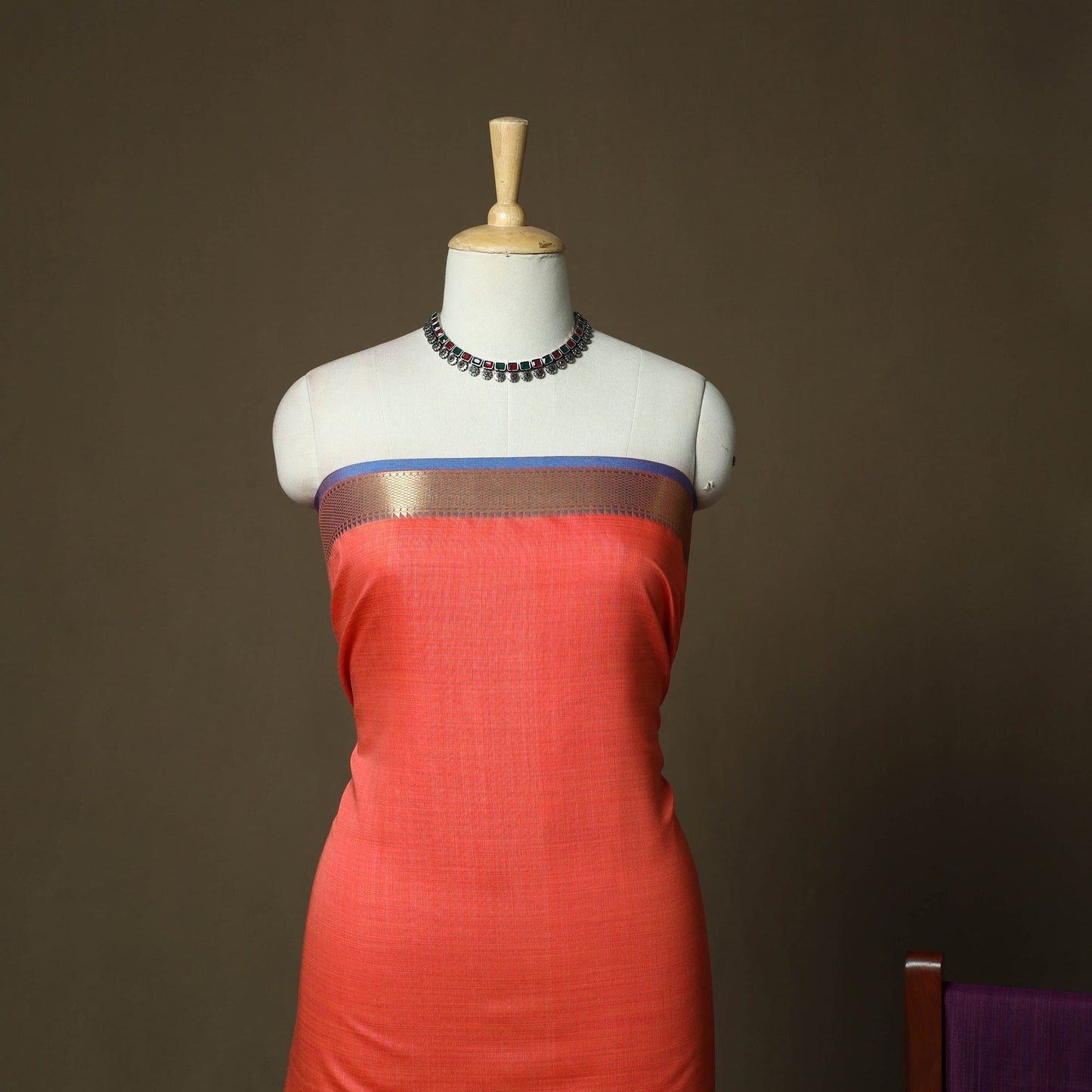 Mangalagiri silk cotton 3pc unstitched dress material