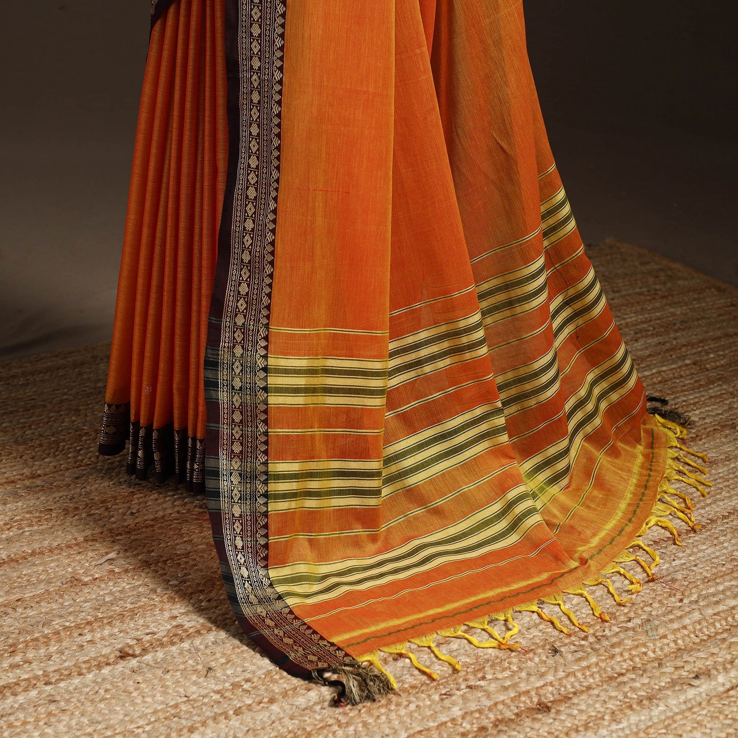 Mercerised cotton dharwad saree with thread border 15