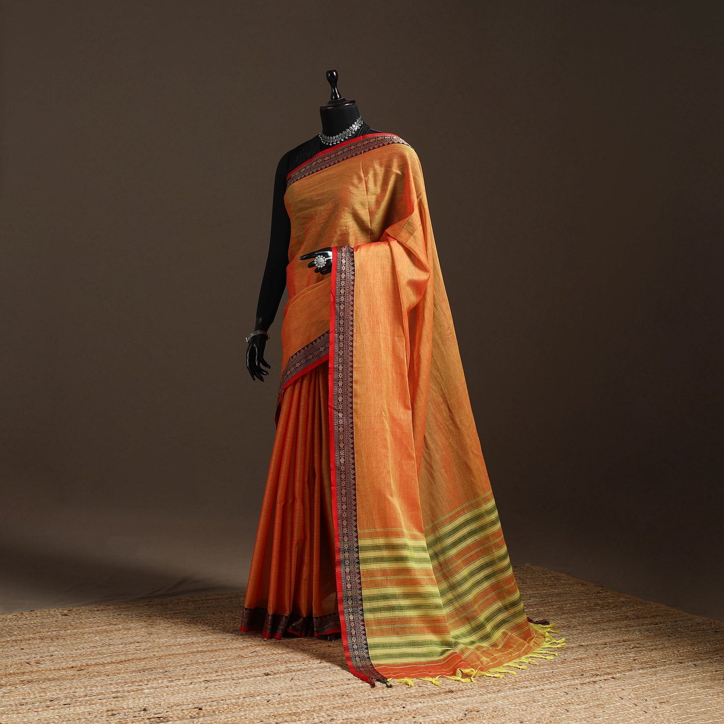 Mercerised cotton dharwad saree with thread border 17