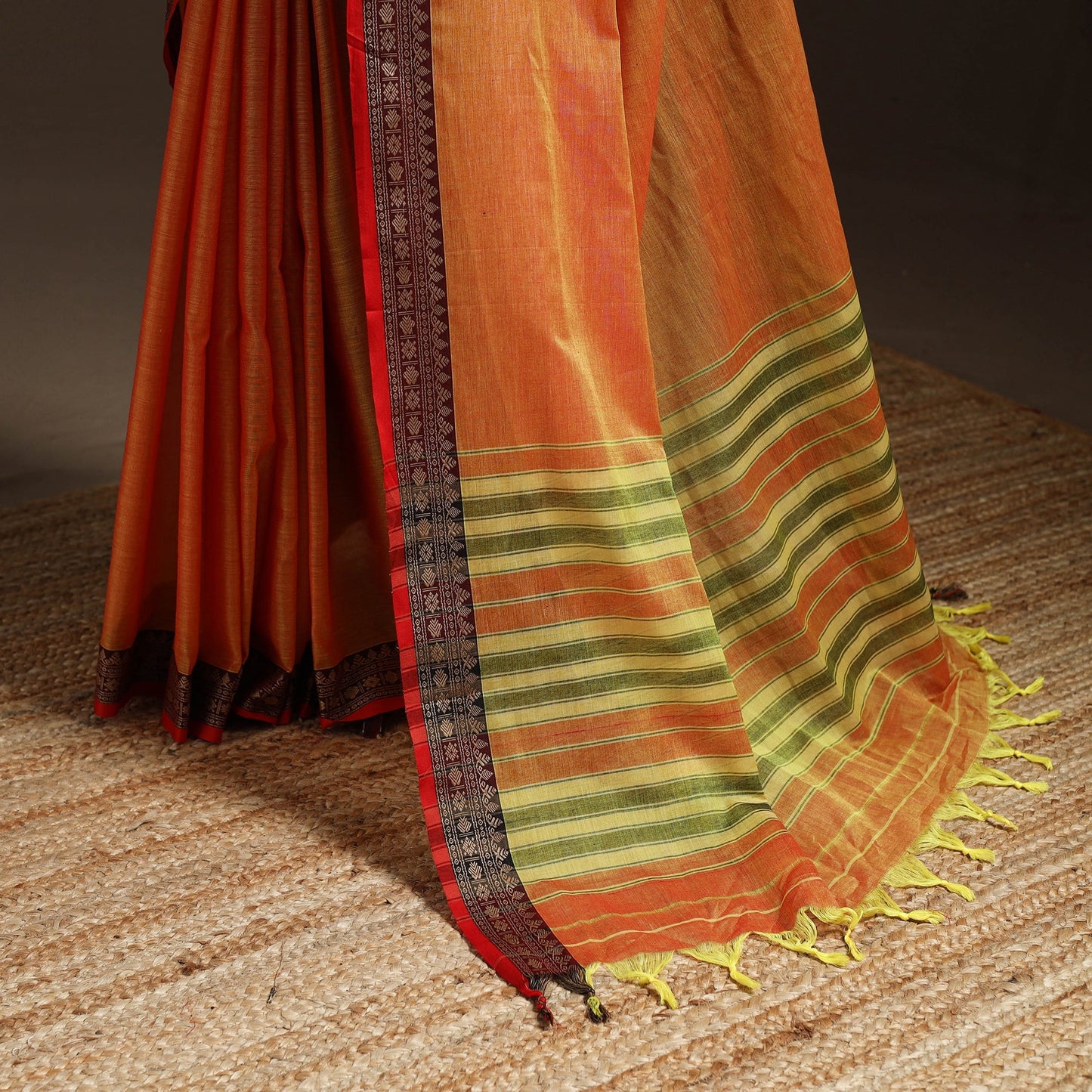 Mercerised cotton dharwad saree with thread border 17