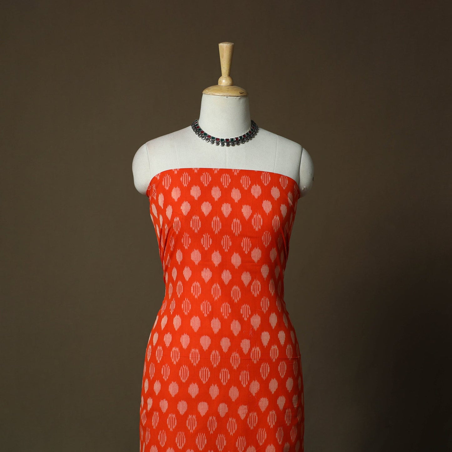 Handloom mercerised cotton pochampally ikat 2pc unstitched