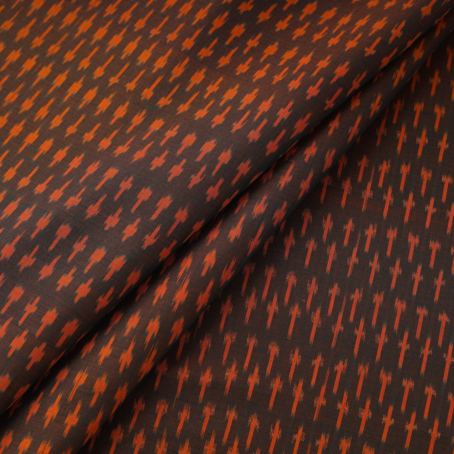 Mercerised cotton pochampally ikat fabric 15 - handcrafted