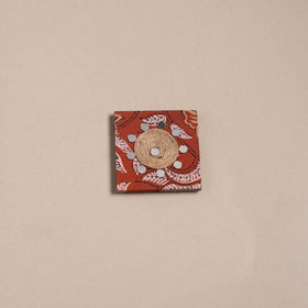 Orange - mirror work handmade fabart jute magnet 20
