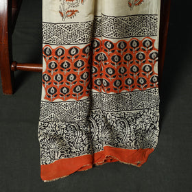 Modal silk hand block bagru print 3pc unstitched dress