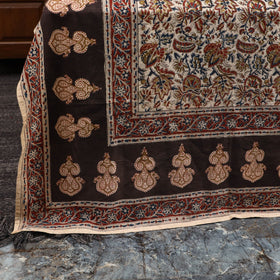 Orange - multicolor - pedana kalamkari cotton double bed