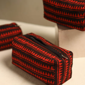  Orange Multipurpose Handmade Toiletry Bags (Set of 3) 