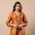  Pure Desi Tussar Silk Long Kurta 