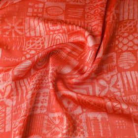 Orange - natural dyed bagru modal silk fabric 21