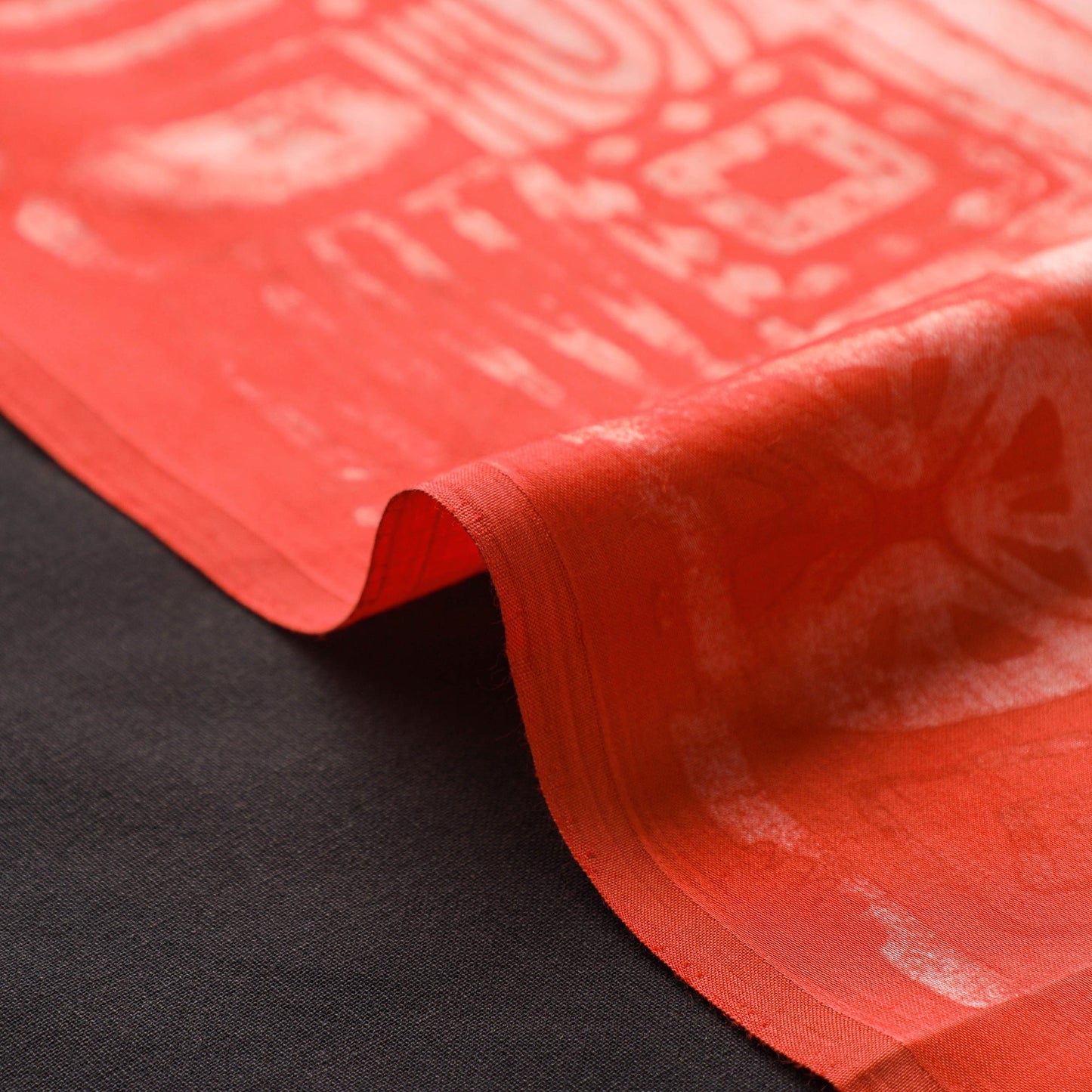 Orange - natural dyed bagru modal silk fabric 21