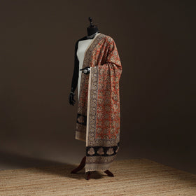 Natural dyed cotton pedana kalamkari dupatta 07