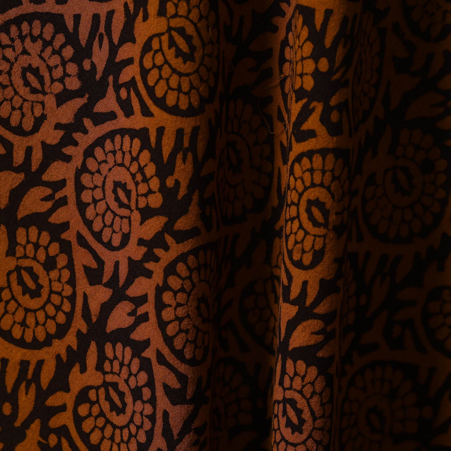 Natural dyed cotton hand bagh fabric 15 - handcrafted