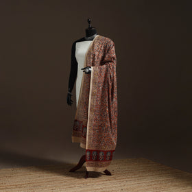 Natural dyed cotton pedana kalamkari dupatta 04