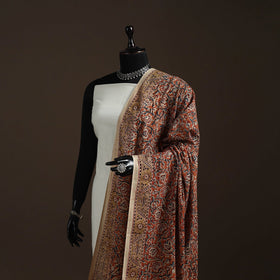Natural dyed cotton pedana kalamkari dupatta 04