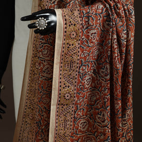 Natural dyed cotton pedana kalamkari dupatta 04