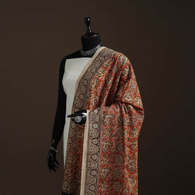Natural dyed cotton pedana kalamkari dupatta 07