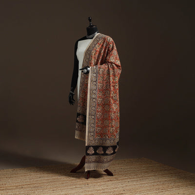 Natural dyed cotton pedana kalamkari dupatta 07