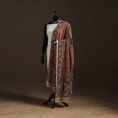 Natural dyed cotton pedana kalamkari dupatta 23