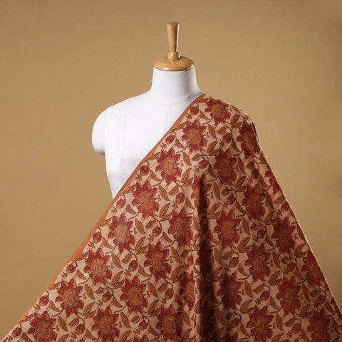 Red - natural dyed cotton vanaspati bagru fabric 11