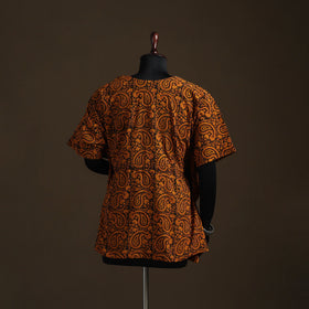 Natural dyed hand block bagh print patchwork cotton kaftan