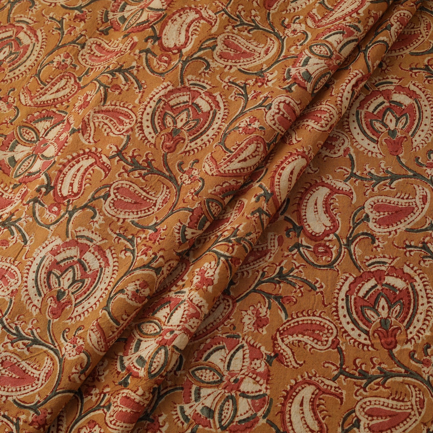 Natural dyed hand block print cotton pedana kalamkari