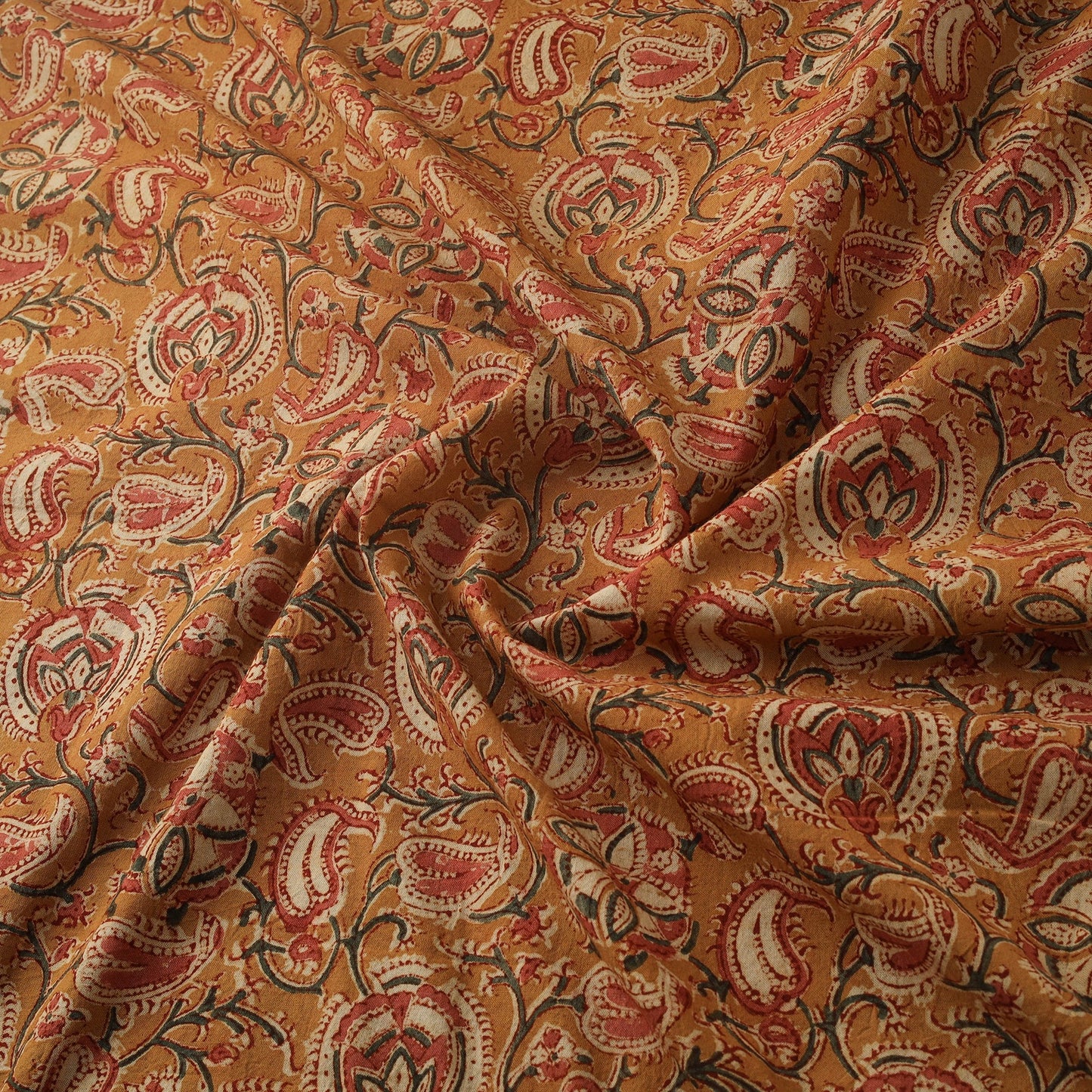 Natural dyed hand block print cotton pedana kalamkari