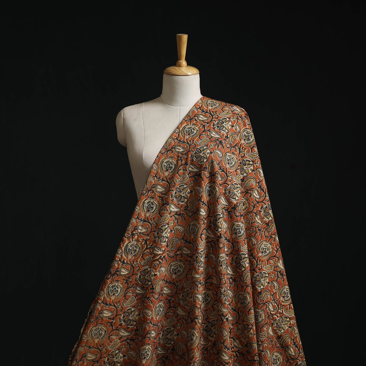 Natural dyed hand block print cotton pedana kalamkari