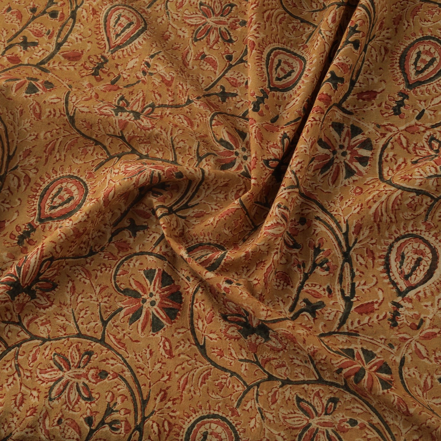 Natural dyed hand block print cotton pedana kalamkari