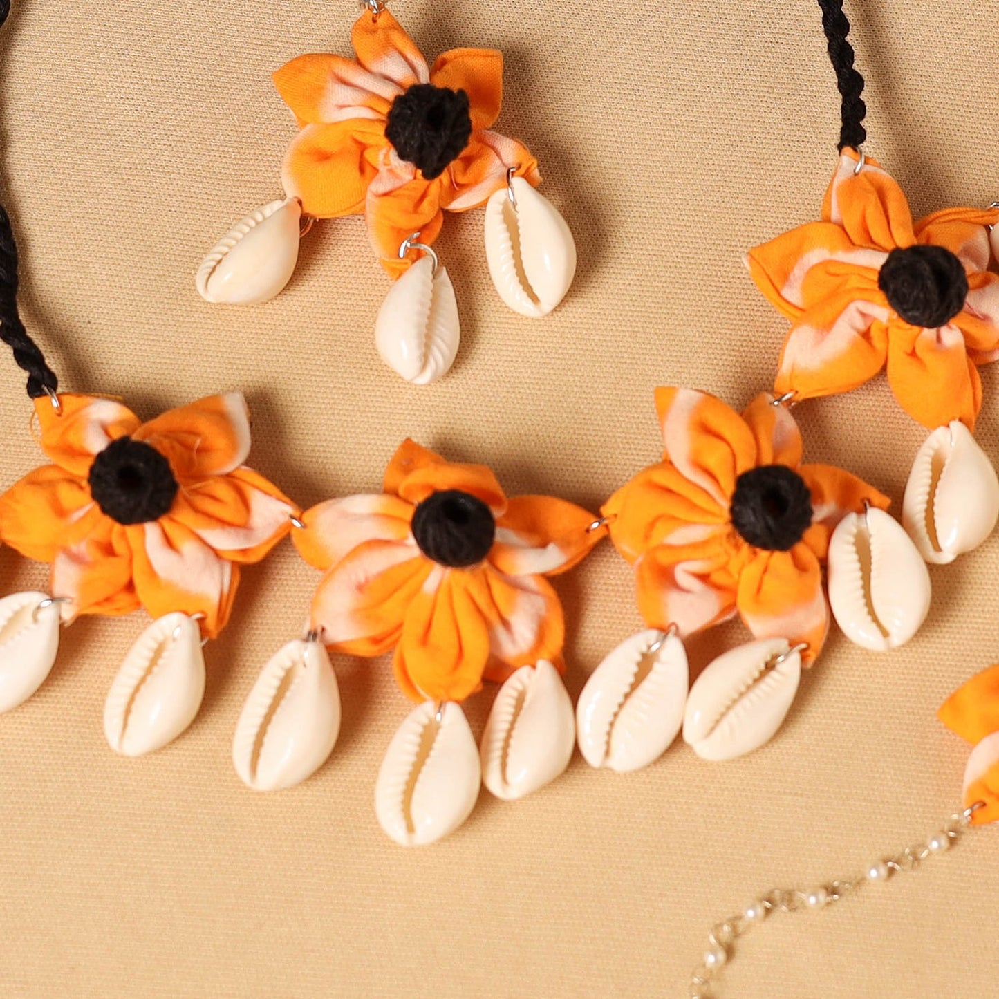 Handmade Fabart Floral Jewellery Set