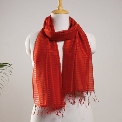 Orange - Original Maheshwari Handloom Cotton Stole