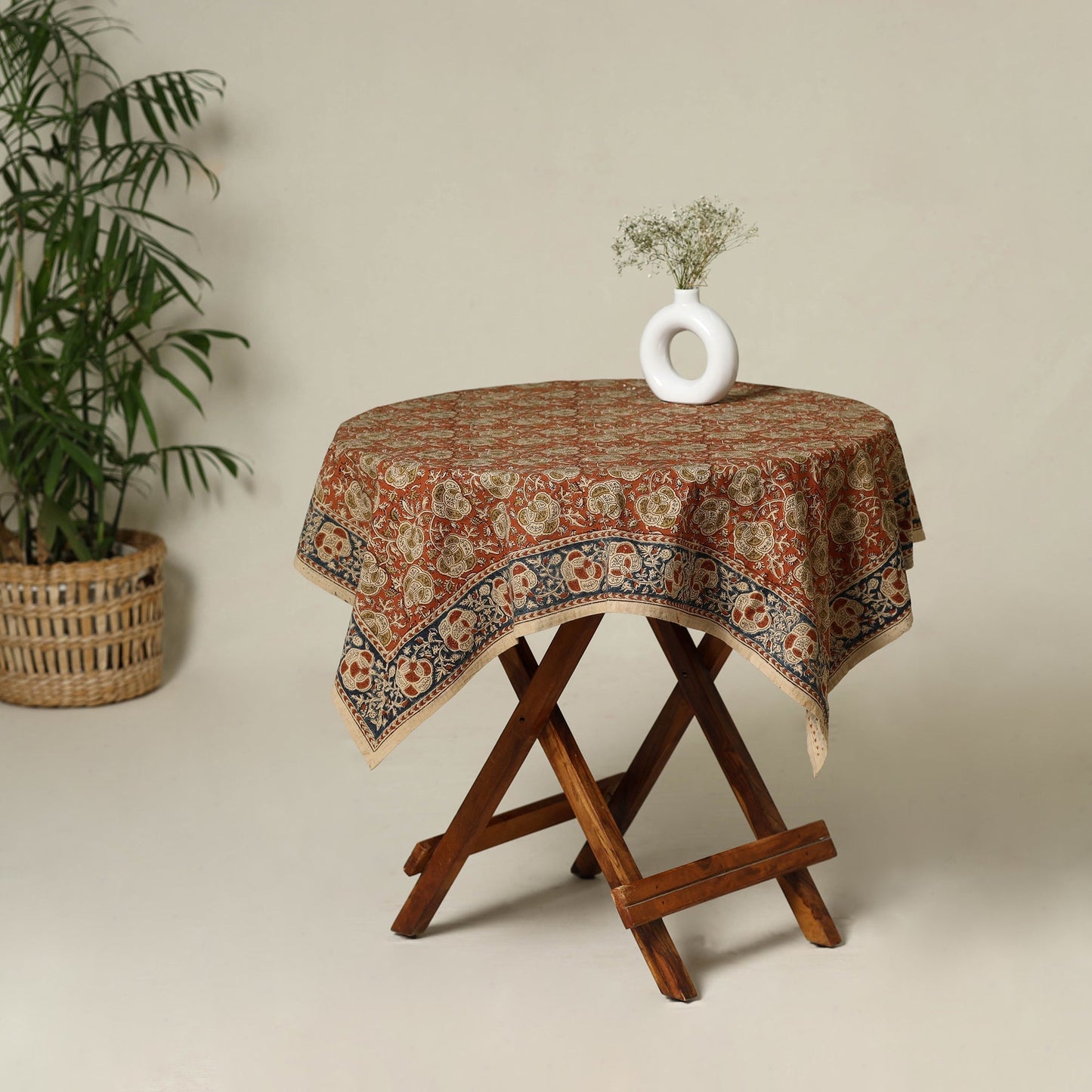 Orange - original pedana kalamkari natural dyed cotton