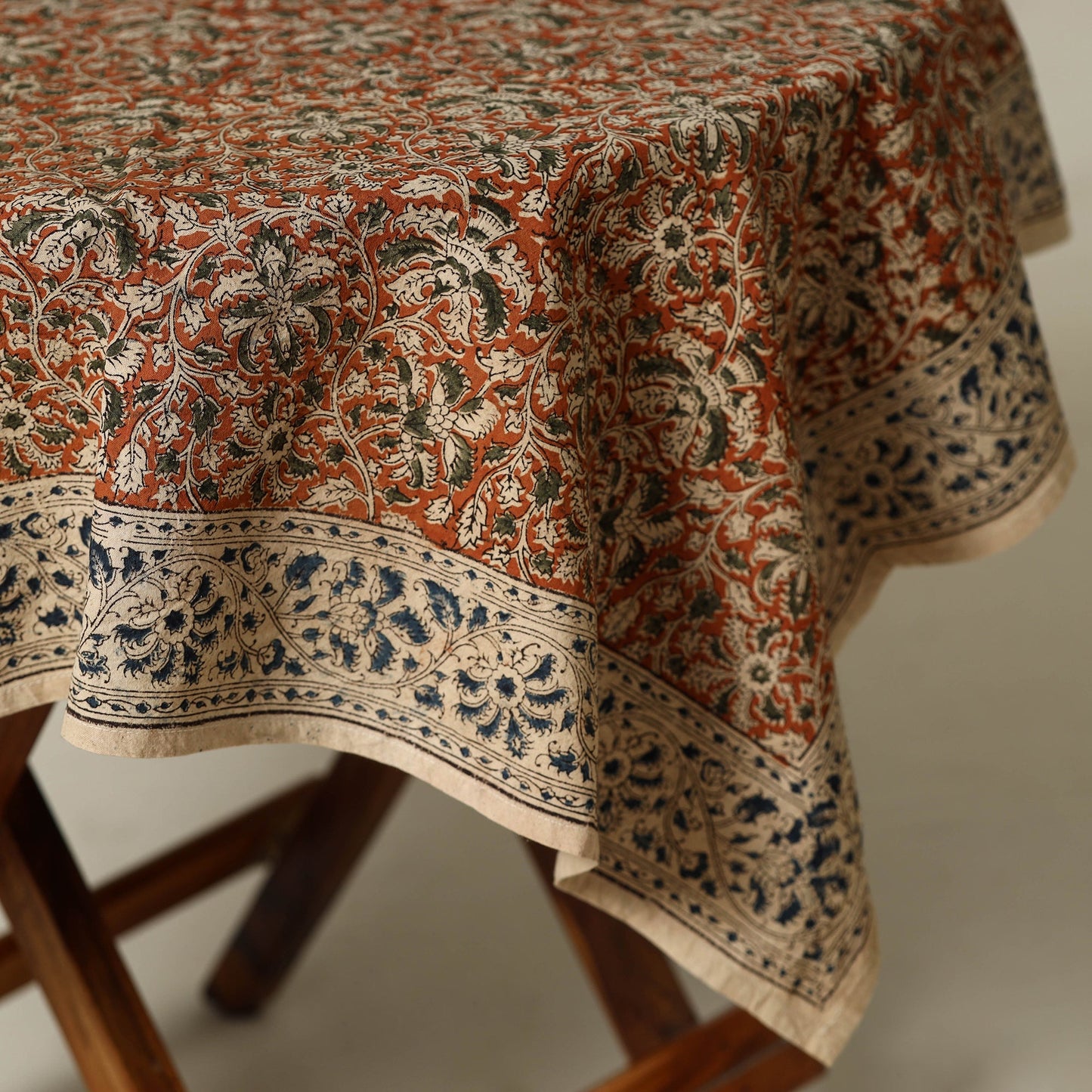 Orange - original pedana kalamkari natural dyed cotton