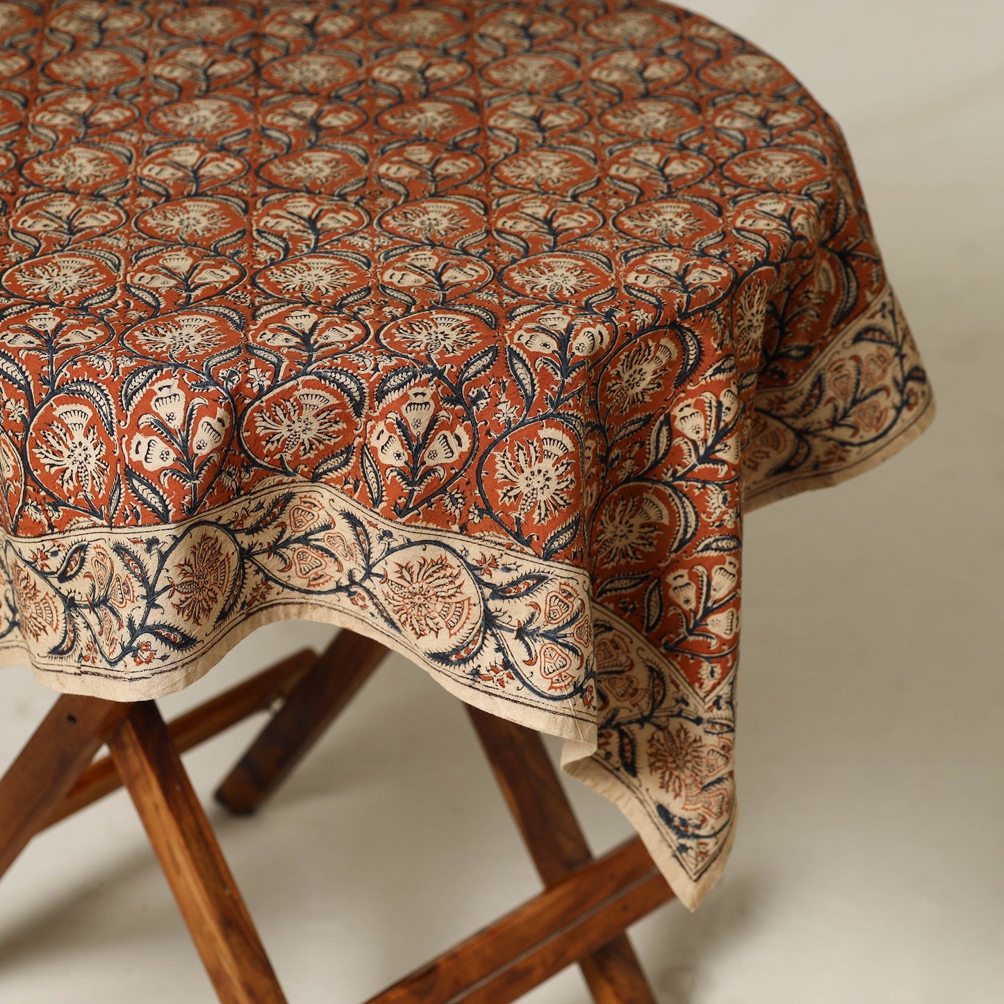 Orange - original pedana kalamkari natural dyed cotton