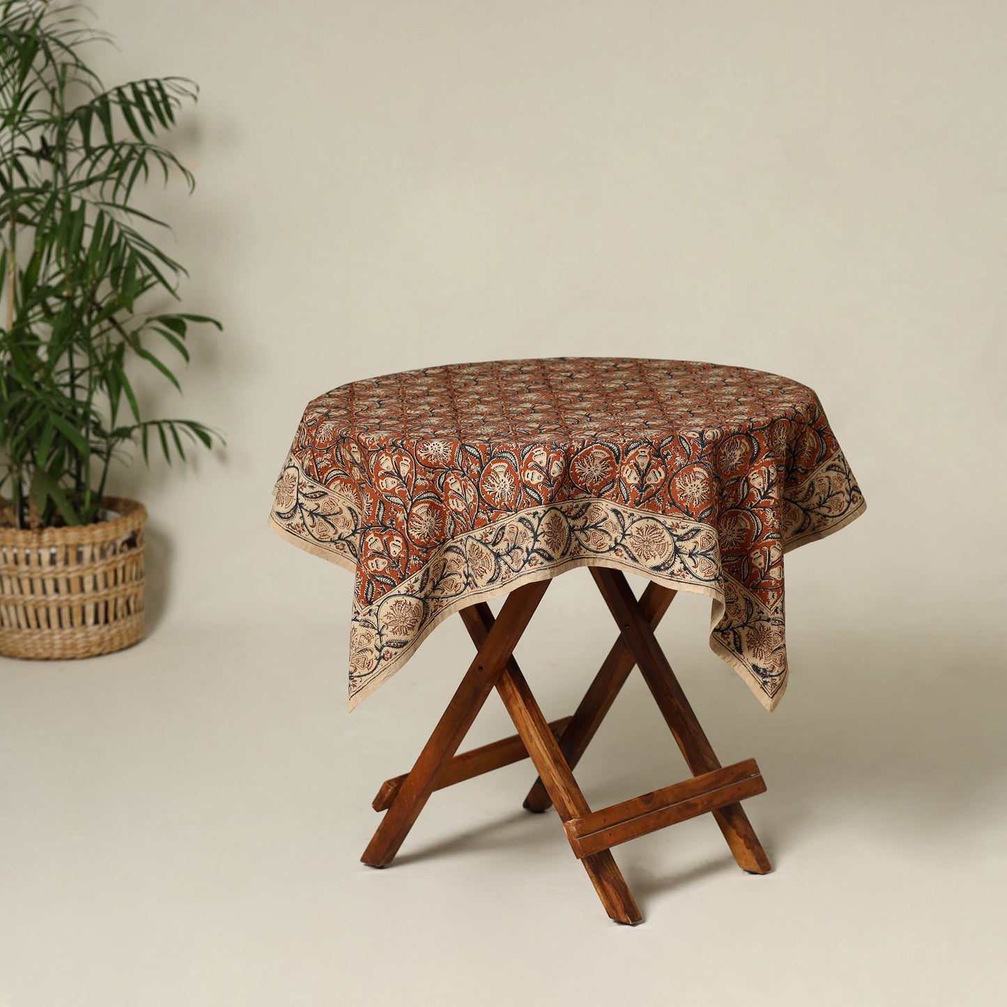 Orange - original pedana kalamkari natural dyed cotton