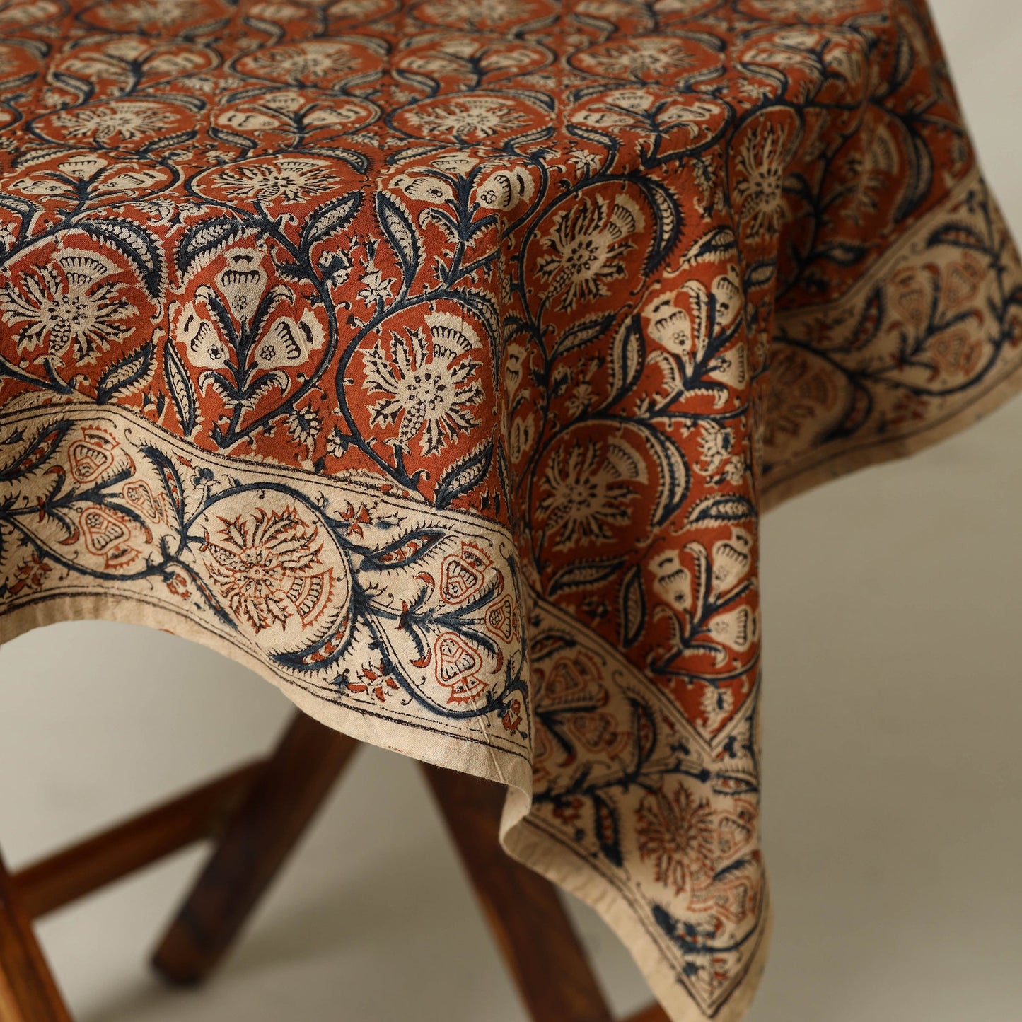 Orange - original pedana kalamkari natural dyed cotton