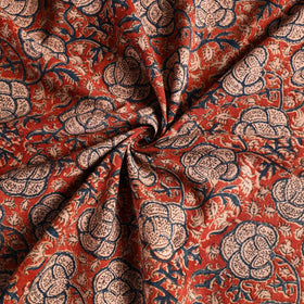 Orange Pedana Kalamkari Block Print Cotton Table Cover