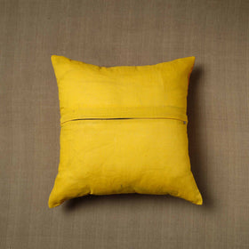 Orange - patchwork cotton kanchipuram cushion cover (16 x