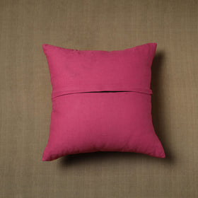 Orange - patchwork cotton kanchipuram cushion cover (16 x