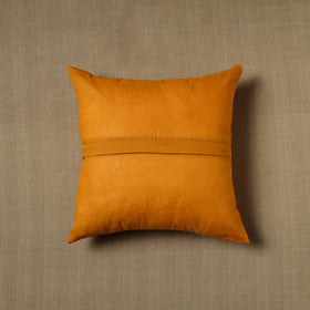 Orange - patchwork cotton kanchipuram cushion cover (16 x